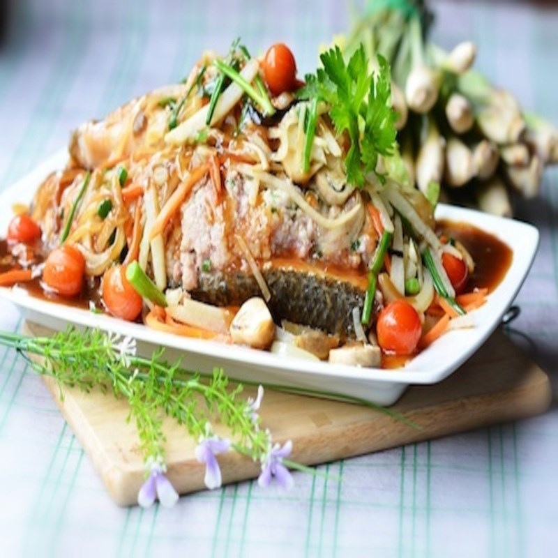 Bước 5 Thành phẩm Cá quả hấp xì dầu