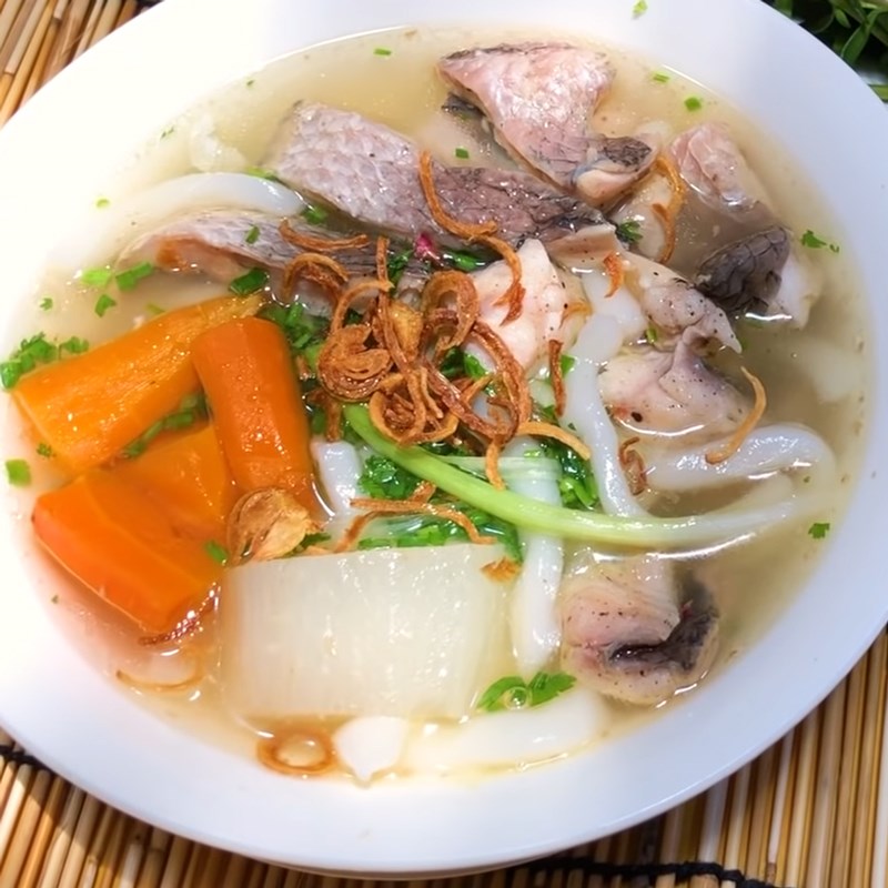 Bước 6 Thành phẩm Bánh canh cá lóc rau củ