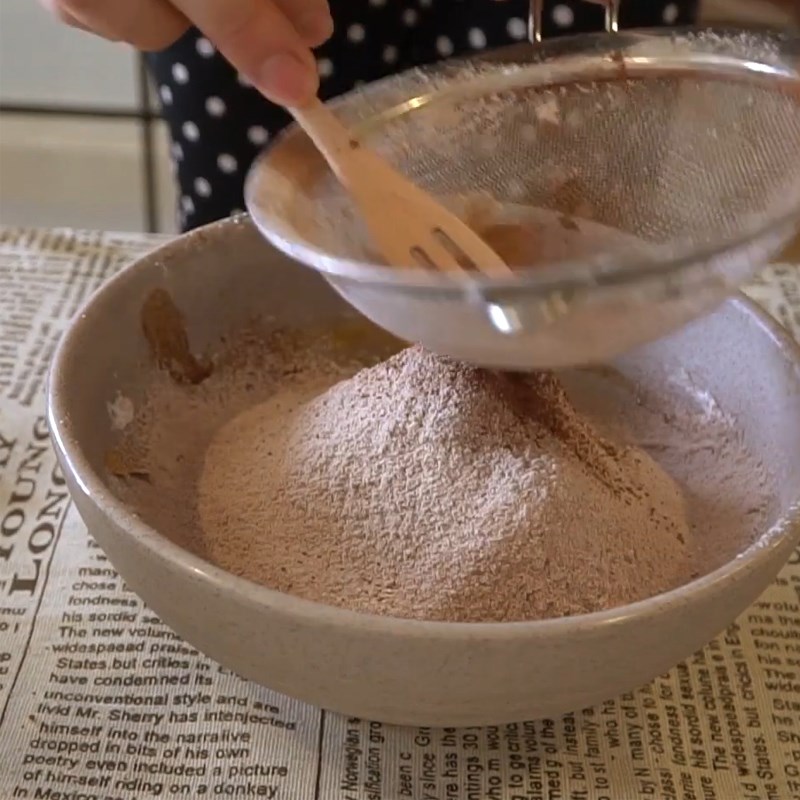 Bước 3 Trộn bột làm bánh quy cà phê Bánh quy hạt cà phê