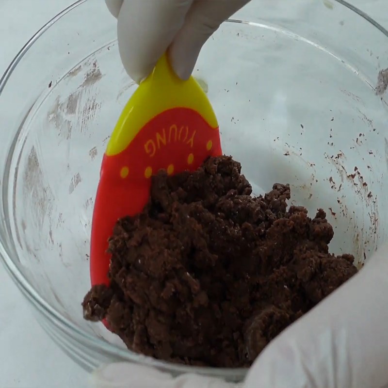 Bước 2 Trộn hỗn hợp bột socola Bánh quy kem socola