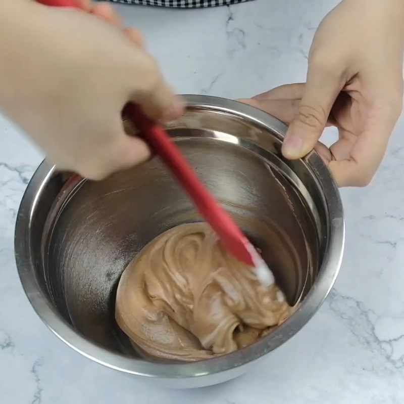 Bước 3 Trộn kem Bánh trung thu rau câu nhân tiramisu