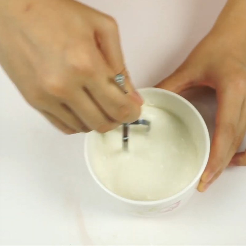 Bước 1 Trộn và hấp hỗn hợp bột mochi Bánh trung thu mochi