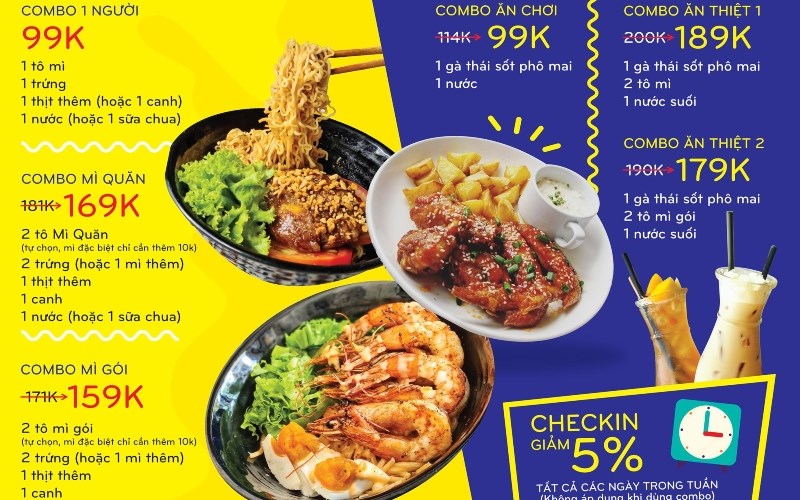 Thực đơn tại Quán Mì Quăn (1)