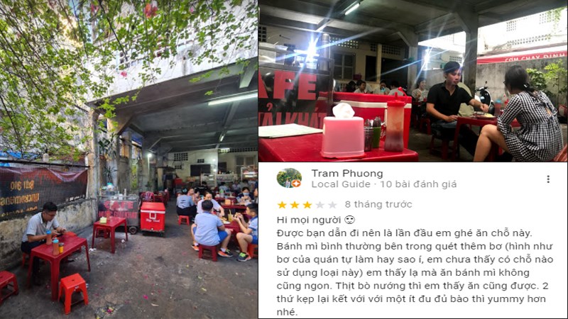 Quán A Tùng Bánh mì bò nướng bơ Campuchia