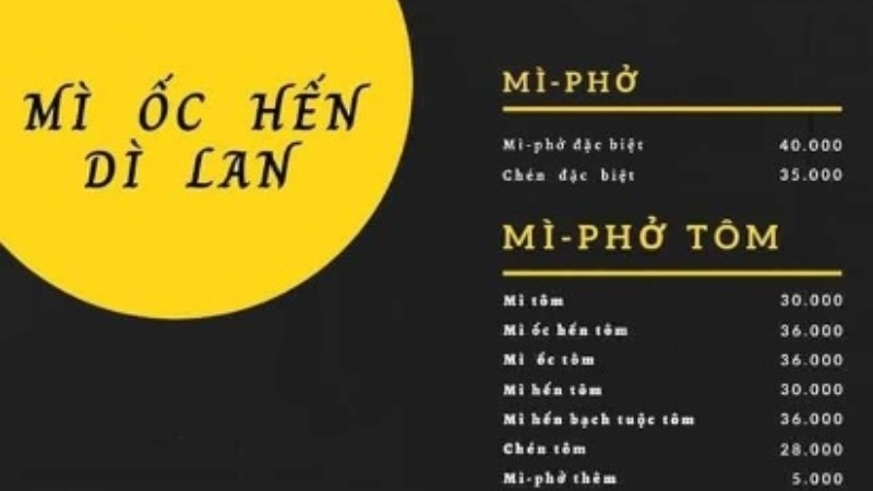 Quán Mì Ốc Hến Dì Lan 