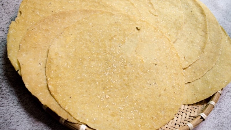 Bánh tráng khoai lang nướng