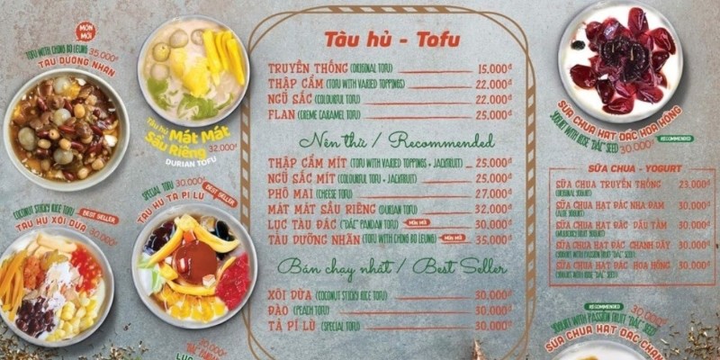 Thực đơn tại Quán Tàu Hũ Xe Lam (1)