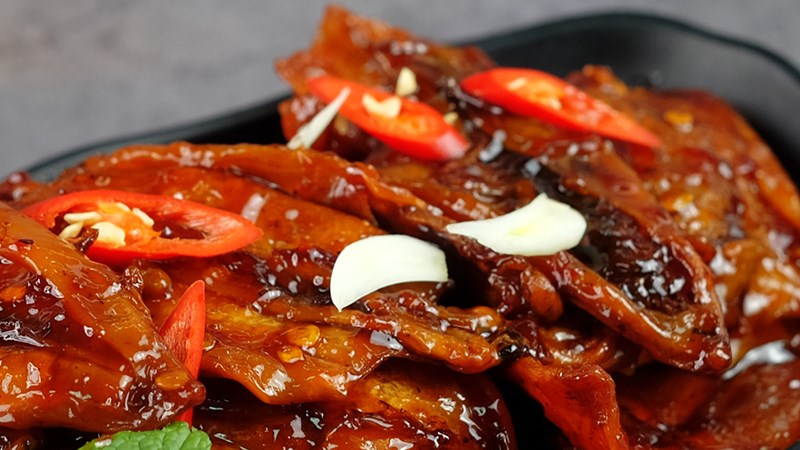 Mực ngào thơm cay vị tỏi