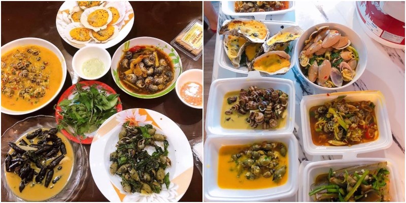Món ăn tại Quán Ốc Ngon 