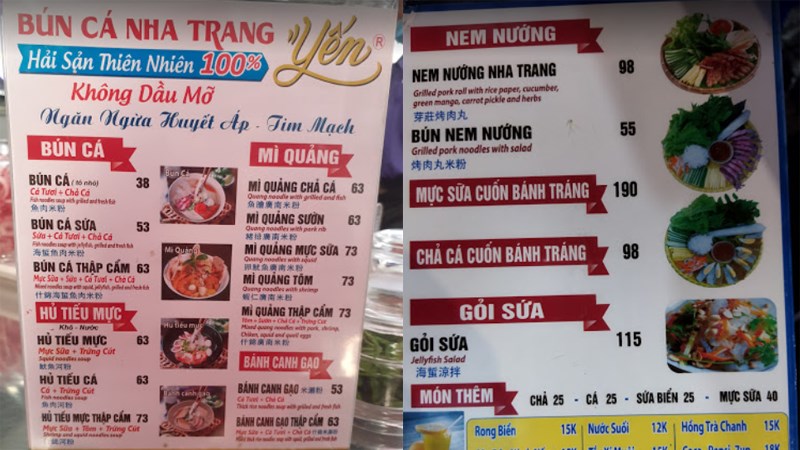 Quán Bún cá Yến Nha Trang