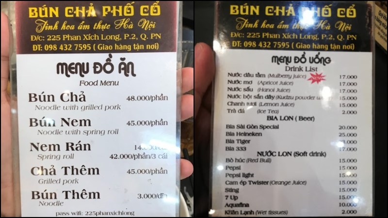 Quán Bún chả Phố Cổ 