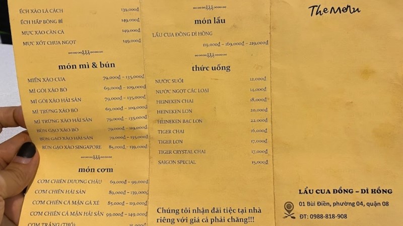 Quán Lẩu Cua Đồng - Dì Hồng