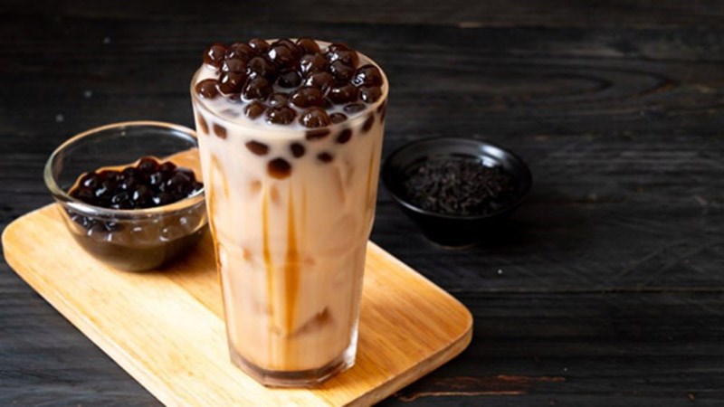 Trà sữa trân châu trong tủ lạnh