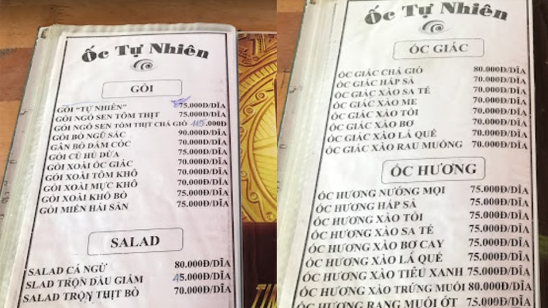 Quán Ốc Tự Nhiên