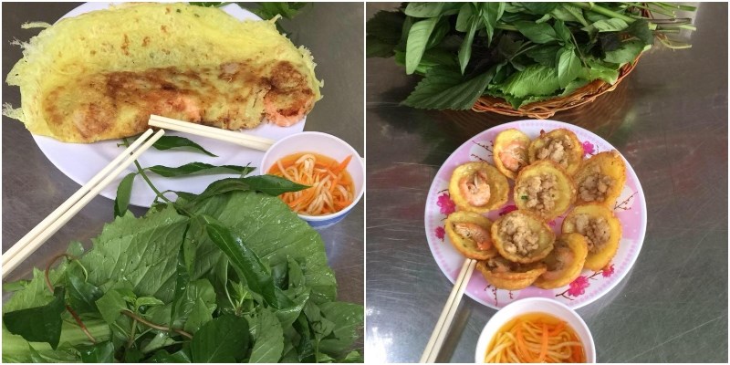 Món ăn tại Quán Bánh Xèo 335 