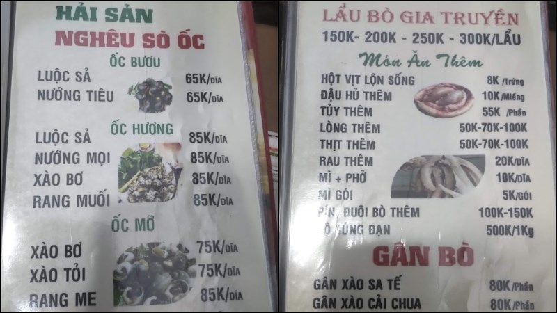 Quán Lẩu bò bê thui gia truyền 123 