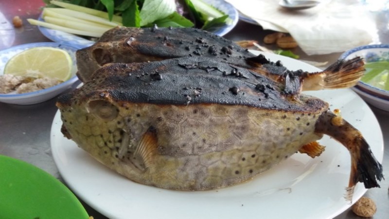 Cá bò hòm nướng