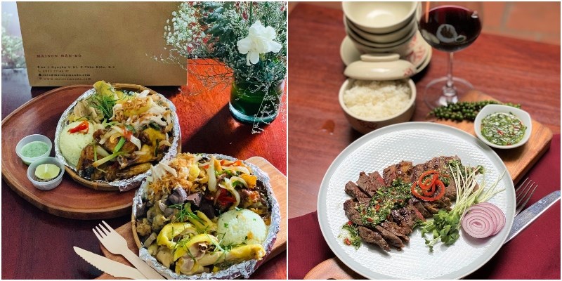 Món ăn tại Nhà hàng Maison Mận Đỏ 