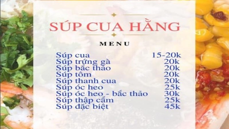 Quán Súp Cua Hằng 