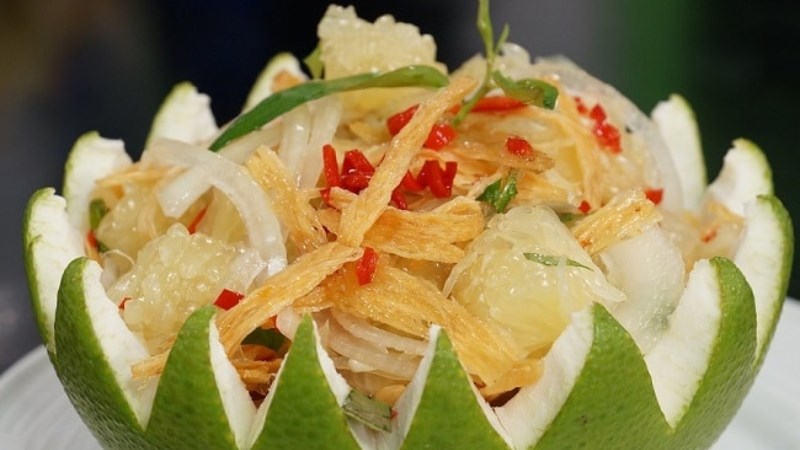 Gỏi bưởi khô cá lóc