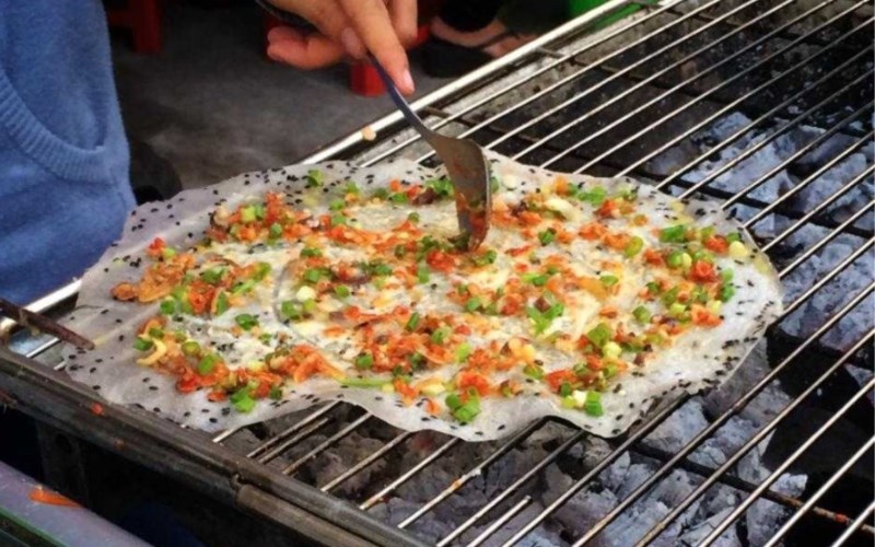Món ăn tại Quán Bánh tráng nướng 61 Cao Thắng 