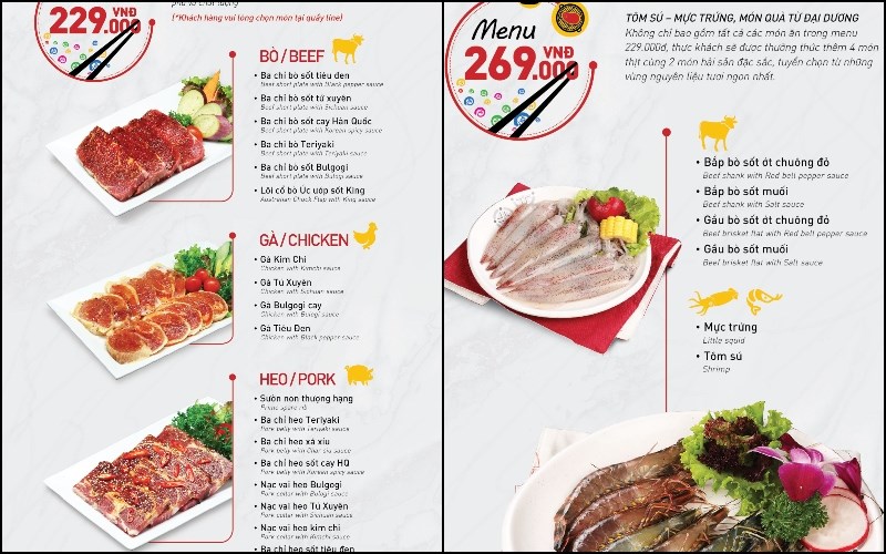 Menu Seoul Garden