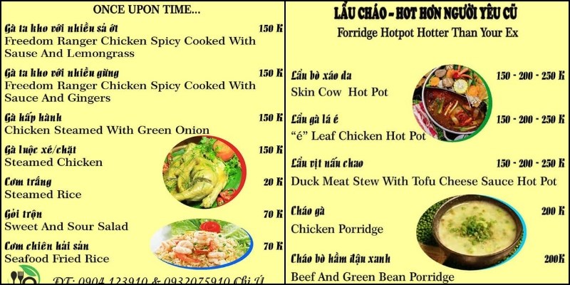 Menu Quán Hạnh - Lẩu Bò Xáo Da