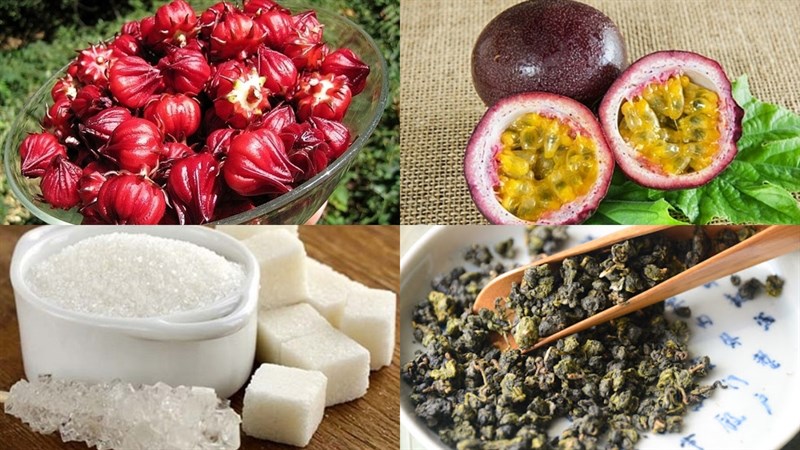 Nguyên liệu món ăn 2 cách pha trà hoa atiso đỏ (hibiscus)