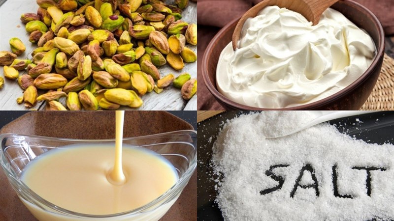 Nguyên liệu món ăn kem hạt dẻ cười
