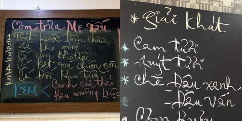 Menu Nhà hàng Hương Ngự