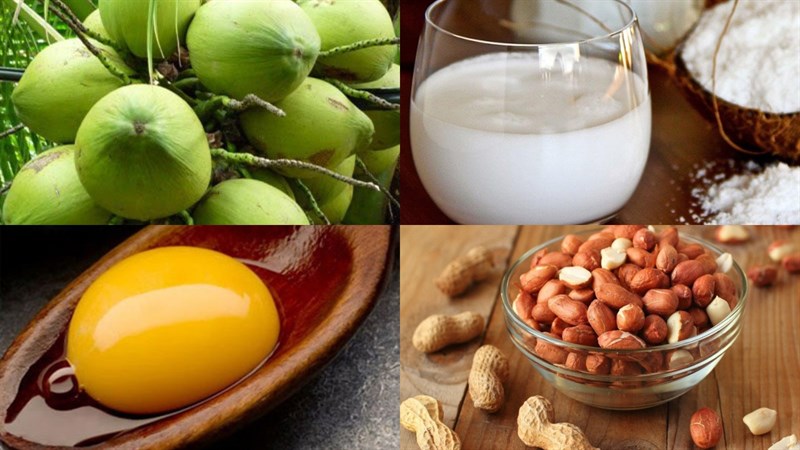 Nguyên liệu món ăn kem trái dừa