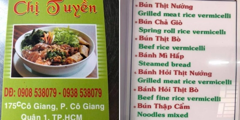 Quán Tuyền Bún Thịt Nướng