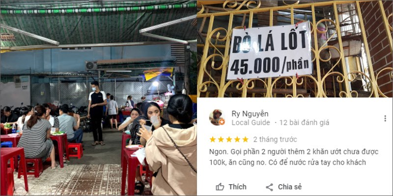 Quán Bò Lá Lốt Tân Quy