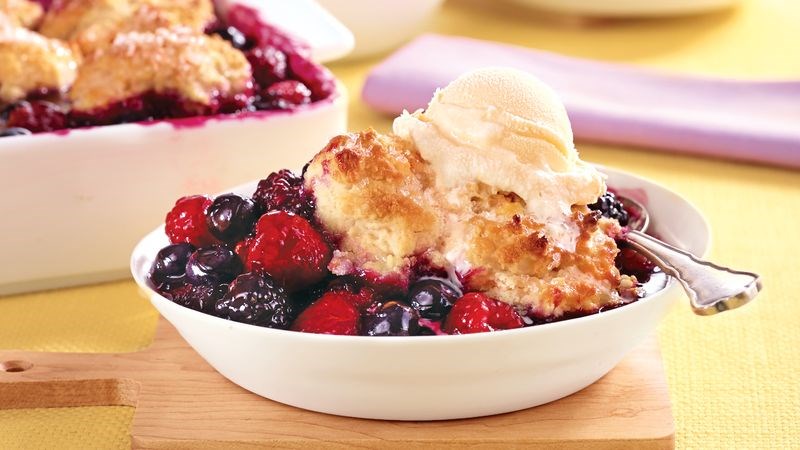 Triple Berry Cobbler