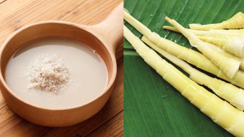 Ng&acirc;m măng với nước vo gạo