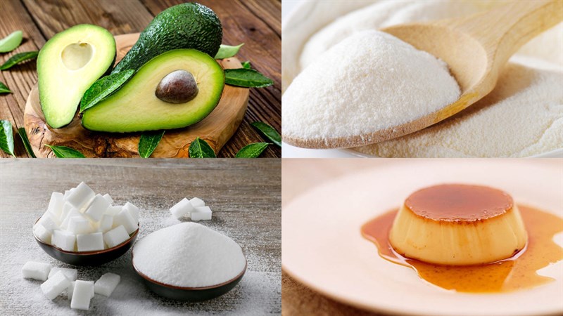 Nguyên liệu món ăn bánh trung thu rau câu nhân bánh flan