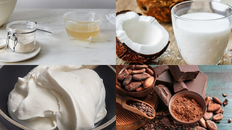 Nguyên liệu món ăn bánh trung thu rau câu nhân tiramisu