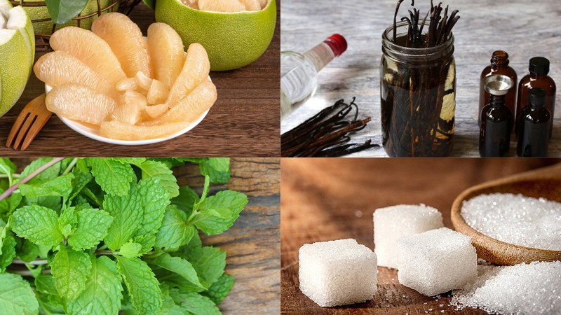 Nguyên liệu làm sinh tố bưởi