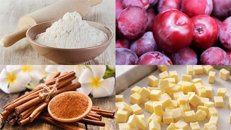 Nguyên liệu món ăn 2 cách làm bánh tart mận