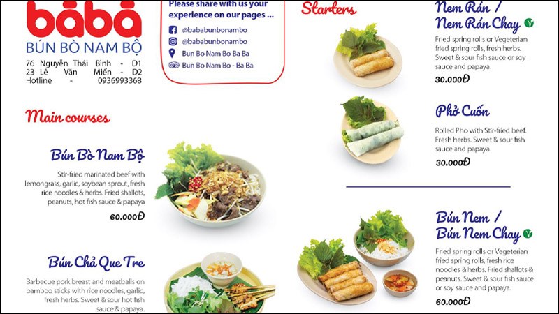 Quán Bún Bò Nam Bộ - Bà Bà