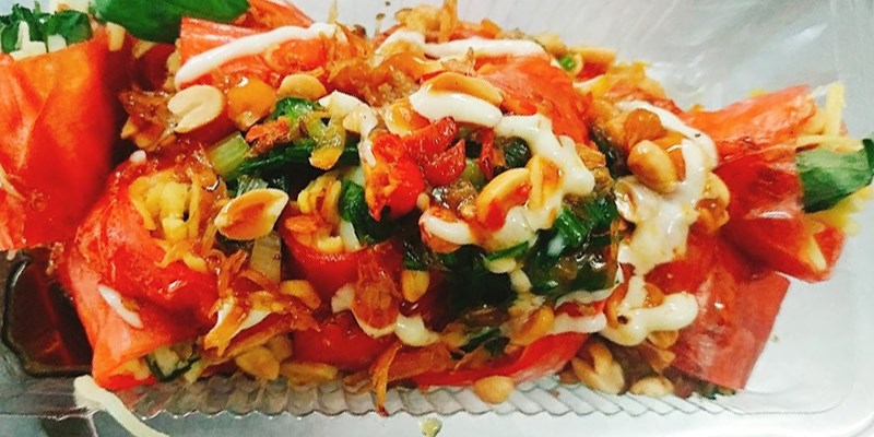 Quán bánh tráng mỡ hành Phan Bội Châu
