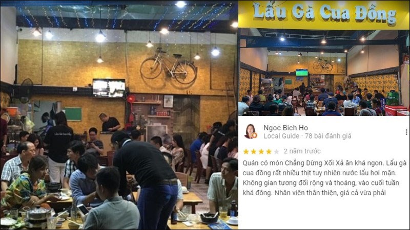 Quán lẩu gà cua đồng