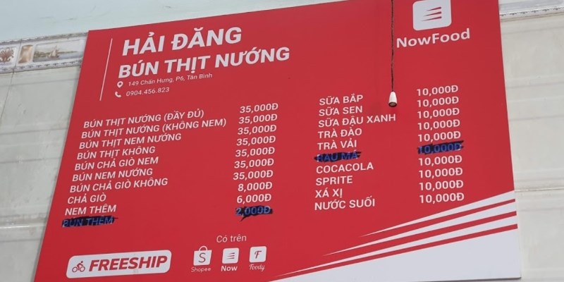 Quán Bún Thịt Nướng Hải Đăng