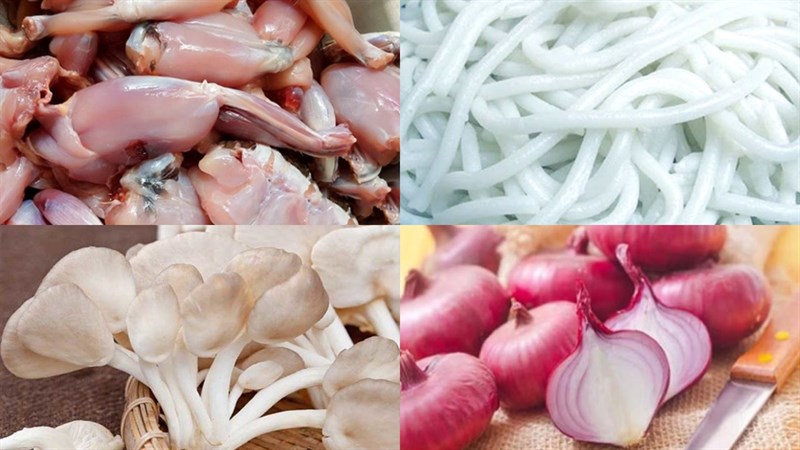 Nguyên liệu món ăn bánh canh ếch