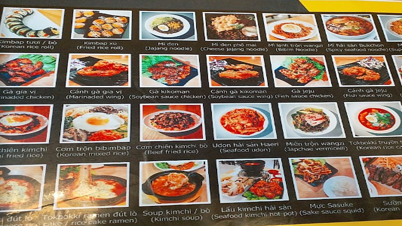 Menu quán