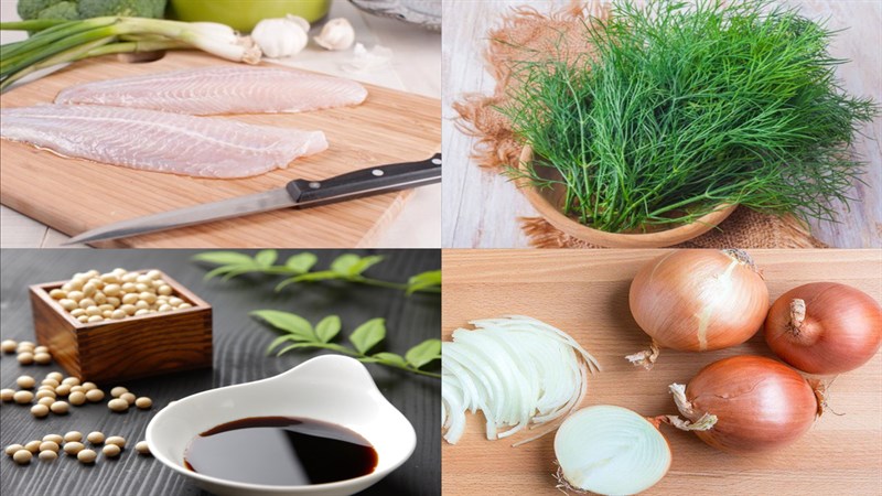 Nguyên liệu món ăn cá quả hấp xì dầu