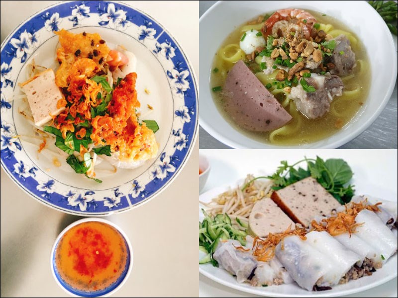 Món ăn quán bánh cuốn Bà Năm