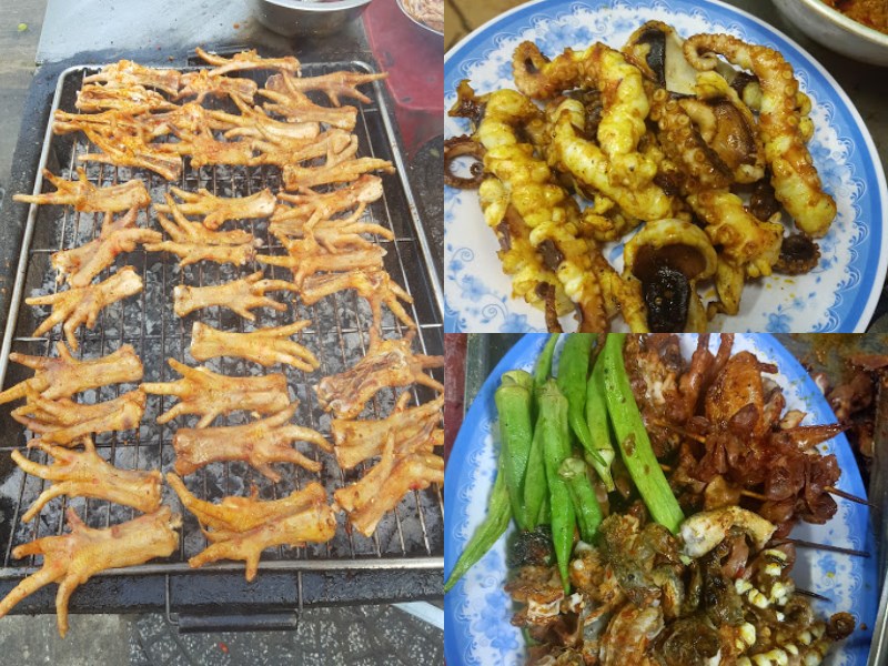 Món ăn quán chân gà nướng Khoái Hoài