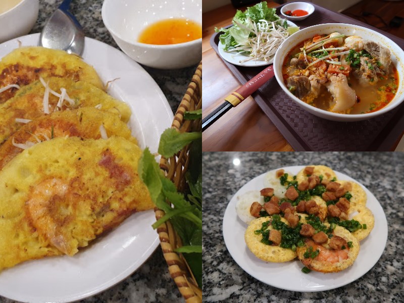 Món ăn quán Bánh xèo Cô Nga