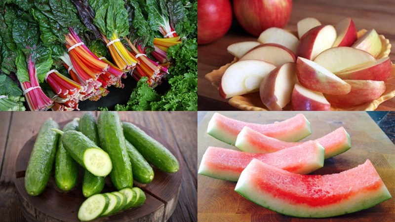 Nguyên liệu món ăn nước ép cải cầu vồng